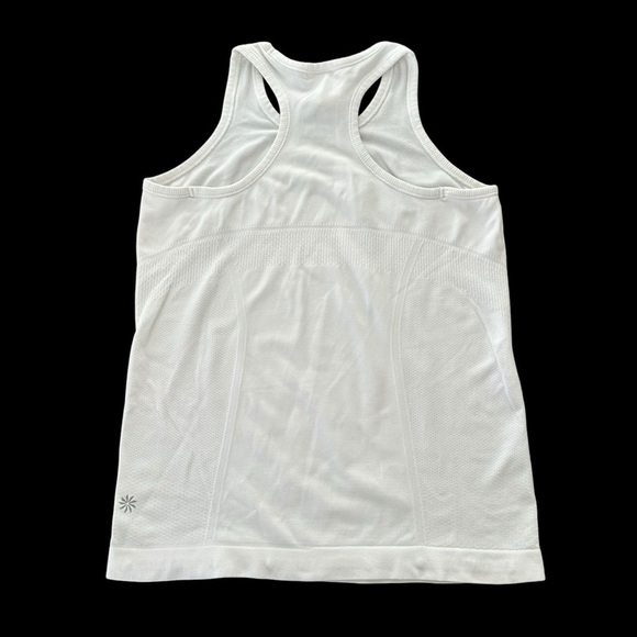 Athleta Girls Medium 8-10 White Power Up Seamless Tank Top Racerback Active - Picture 2 of 4